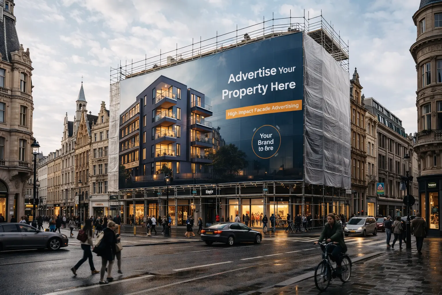 Premium billboard advertising in city centre